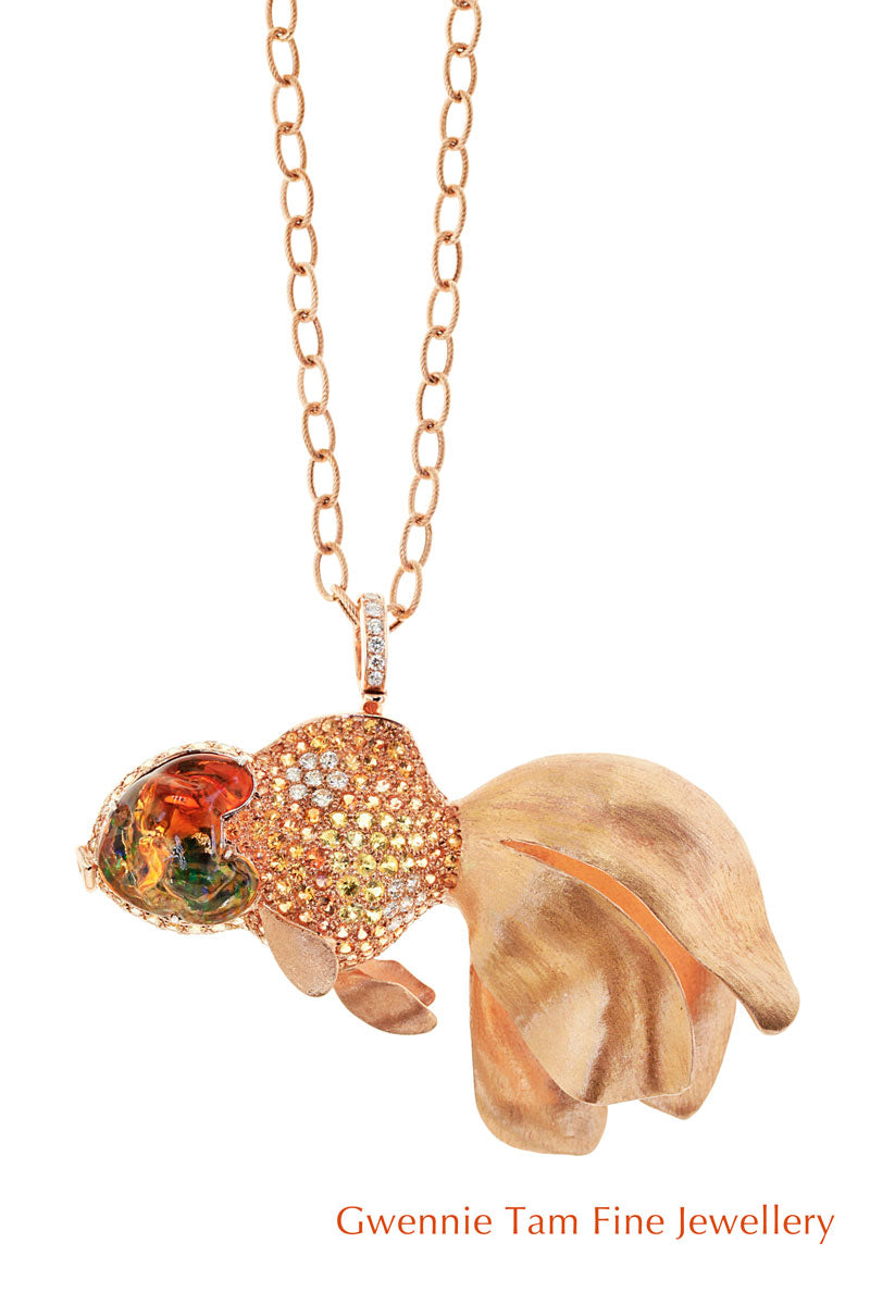 Gold Fish Brooch/ Pendant