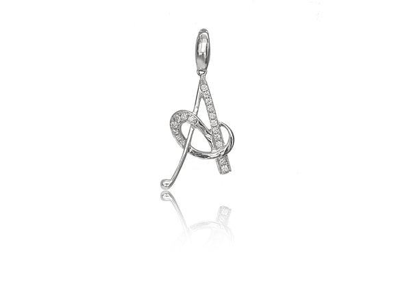 Diamond A Pendant / Charm