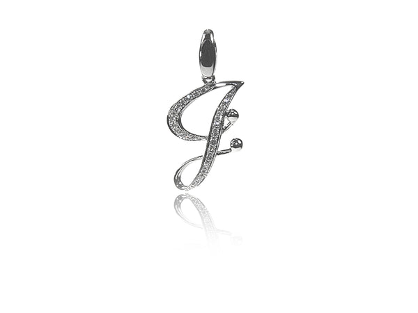 Diamond J Pendant / Charm