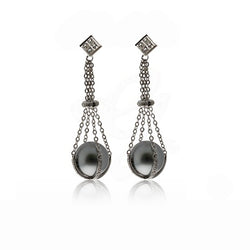 White Chocolate Pearl Drop Earrings